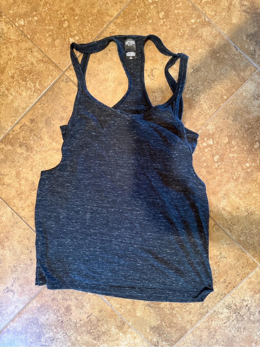 Victoria's Secret Dark Heather Gray Racerback Tank Top